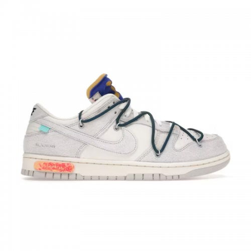 Nike Off-White Dunk Low Lot 01 Chunky Sneakers White and Gray