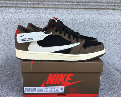 Jordan Air Jordan 1 Low OG SP Travis Scott chunky Sneakers Black and Brown