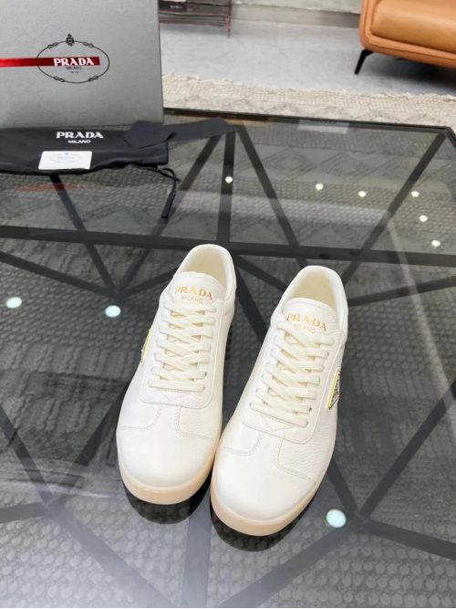 Prada Leather Casual Sneakers White