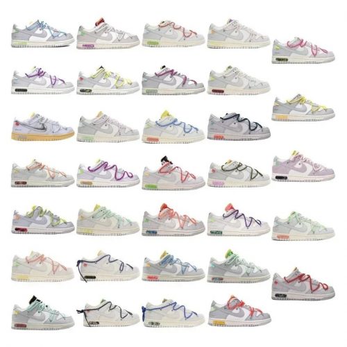 Nike Dunk Low Off-White The 50 Chunky Sneakers Multicolor