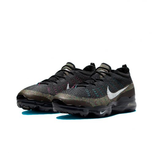 Nike Air VaporMax Flyknit Running Sneakers Black and Multicolor