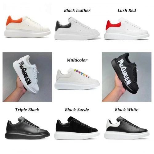 Alexander McQueen AMQ Oversized Chunky Sneakers Leather White and Black