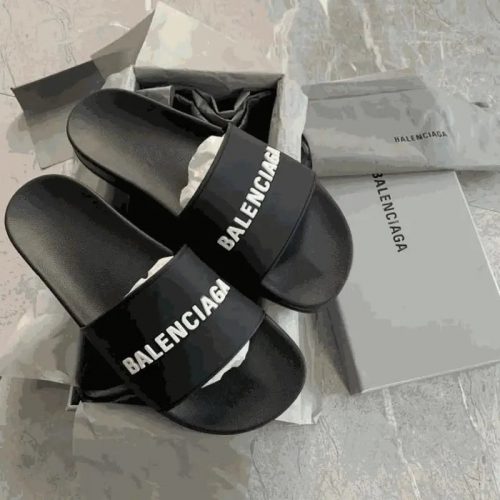Balenciaga Pool Slide Casual Sandals Black
