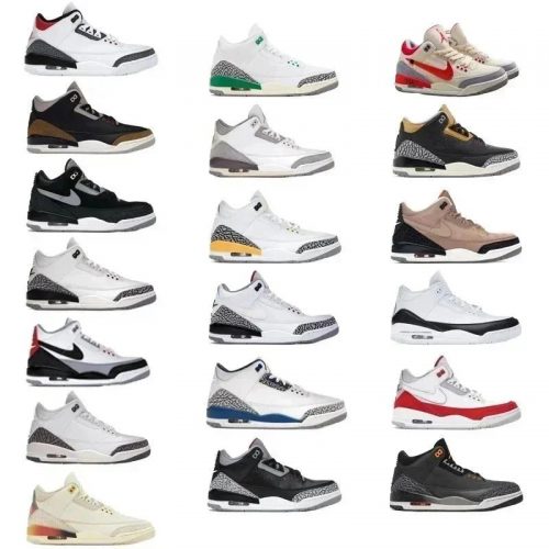 Jordan Air Jordan 3 Retro Iconic Basketball Sneakers Multicolor
