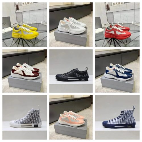Dior B23 and B30 Low Top and High Top Sneakers Multicolor
