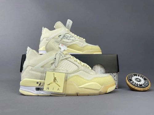 Jordan Air Jordan 4 Retro Off-White Sail Chunky Sneakers Beige