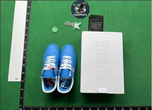 Nike Air Force 1 Low Off-White MCA Chunky Sneakers Blue