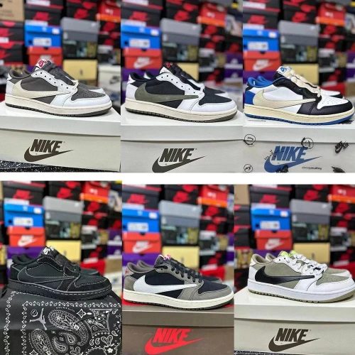 Nike Air Jordan 1 Low Travis Scott Retro Sneakers Multicolor
