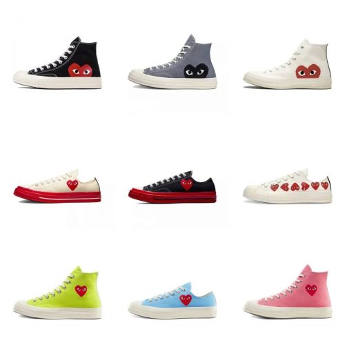 Comme des Garçons CDG Play Chuck 70 Iconic Canvas Sneakers Multicolor