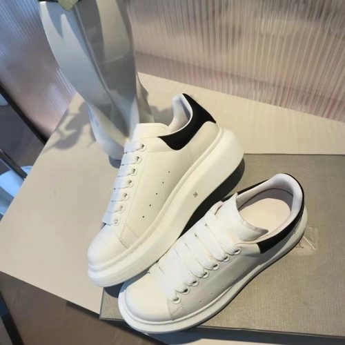 Alexander McQueen AMQ Oversized Chunky Sneakers Leather White and Black