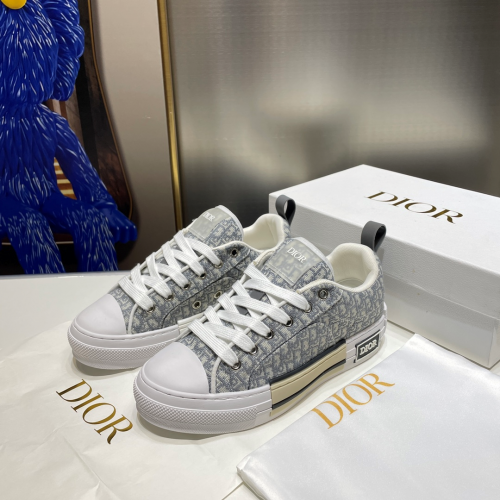 Dior Walk'n'Dior Canvas Sneakers Blue and White