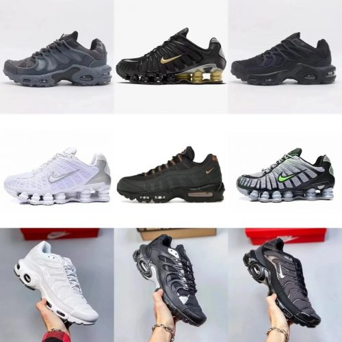 Nike Air Max Plus and Shox TL Chunky Sneakers Multicolor