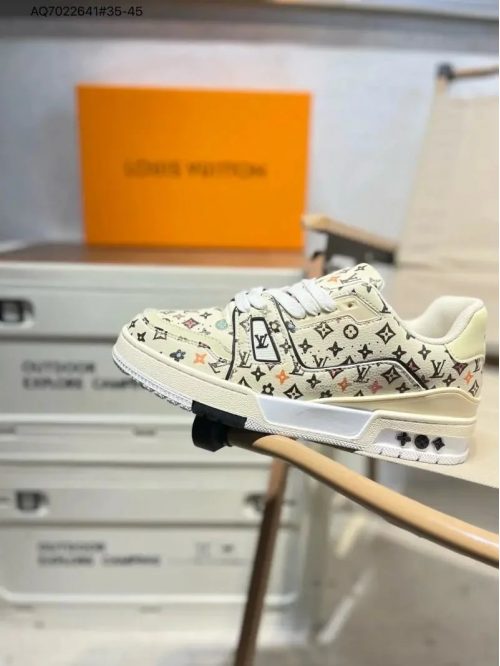 Louis Vuitton LV Trainer Sneaker Chunky Low Top Sneakers Beige
