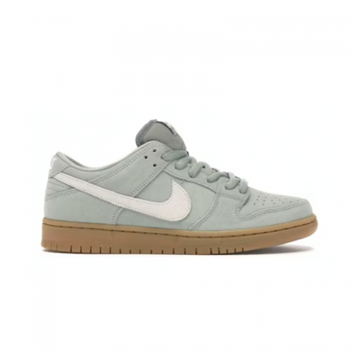 Nike SB Dunk Low Pro ISO Light Cognac Suede Sneakers Green and Brown