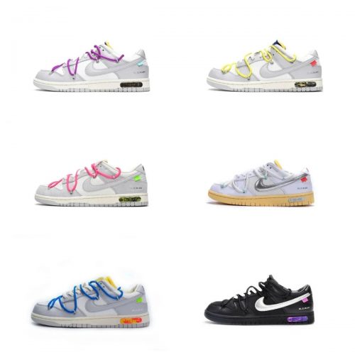 Nike Dunk Low Off-White Lot Chunky Sneakers Multicolor