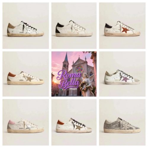Golden Goose Super-Star Distressed Sneakers Multicolor
