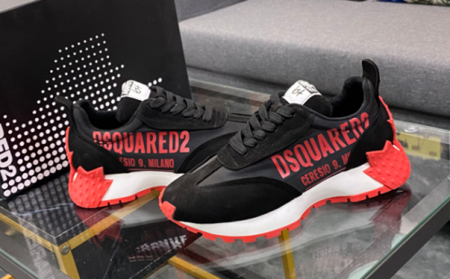DSQUARED2 Ceresio 9 Chunky Sneakers Black and Red