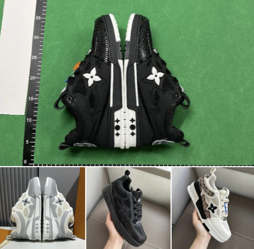 Louis Vuitton LV Skate Sneaker Chunky Mesh Sneakers Black and White