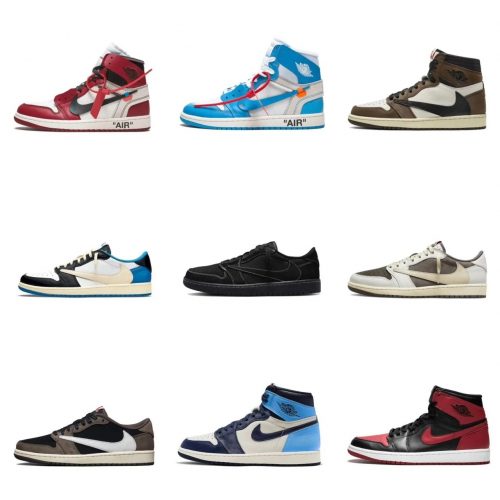 Nike Air Jordan 1 Iconic Retro Sneakers Multicolor