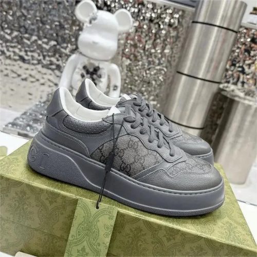 Gucci GG Supreme Platform Chunky Sneakers Gray