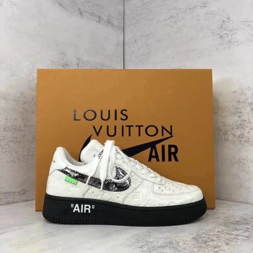 Louis Vuitton LV Air Force 1 Chunky Sneakers White and Black