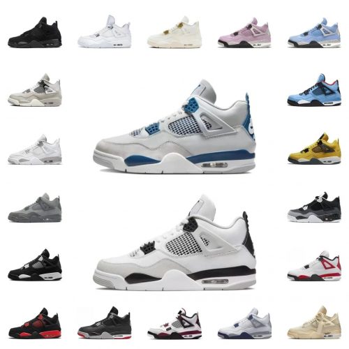 Jordan 4 Retro Iconic Basketball Sneakers Multicolor