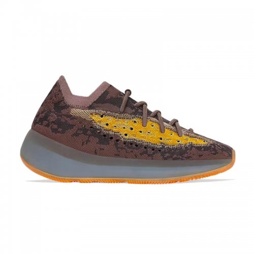 Adidas Yeezy Boost 380 Pyrite Chunky Sneakers Brown and Yellow