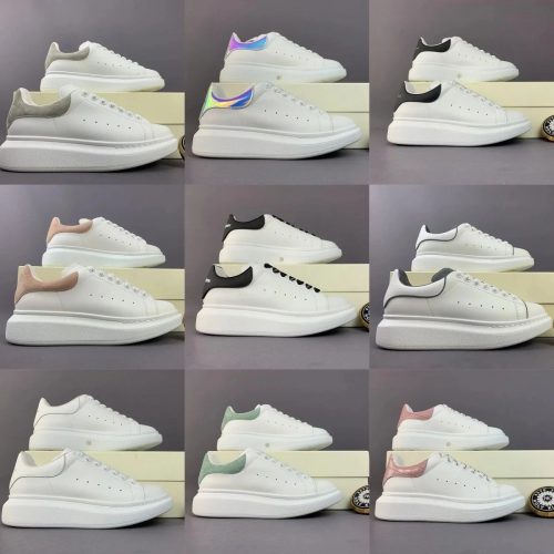 Alexander McQueen AMQ Oversized Chunky Sneakers Leather White and Multicolor