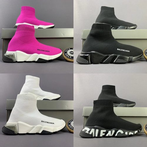 Balenciaga Speed 2.0 Chunky Knit Sneakers Multicolor