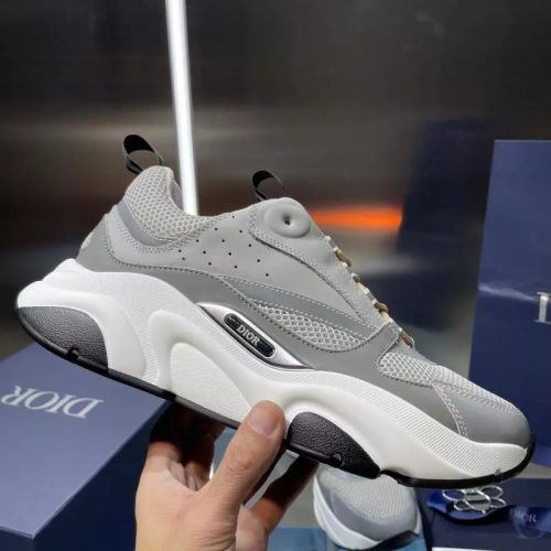 Dior B22 Chunky Sneakers Gray and White