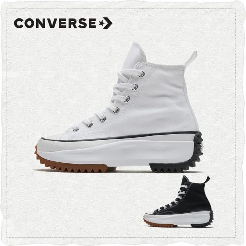 Converse Run Star Hike Platform Sneakers White and Black