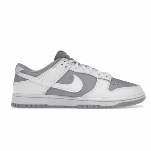 Nike Dunk Low Grey Fog Casual Sneakers White and Gray