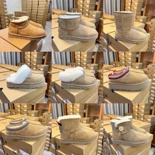 UGG Classic Collection Cozy Suede Boots and Slippers Beige
