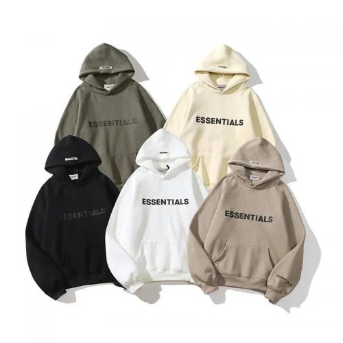 Fear of God Essentials Graphic Pullover Hoodie Streetwear Sweatshirt Multicolor