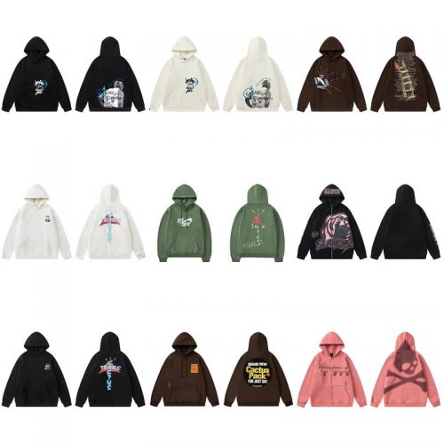 Travis Scott Cactus Jack Graphic Streetwear Hoodie Multicolor