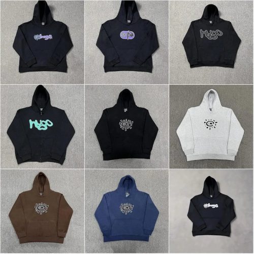 Hugo Graphic Hoodie Collection Casual Hoodies Black, Gray, Brown, Blue