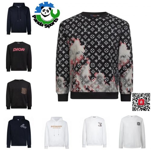 Louis Vuitton LV Monogram Cloud Crewneck Graphic Sweatshirt Black