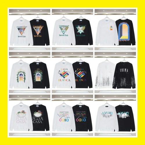 Casablanca Graphic Print Cotton Sweatshirt Multicolor