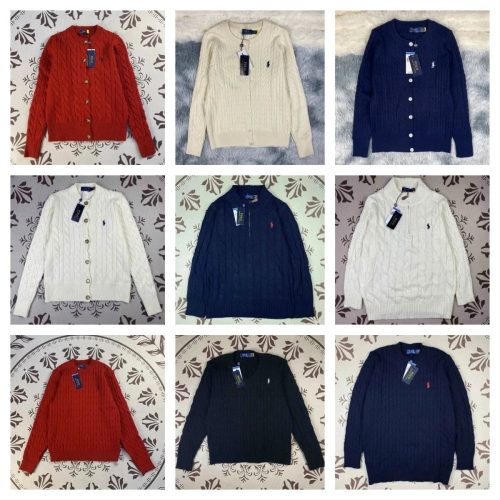 Ralph Lauren Polo Cable Knit Classic Sweater Collection Multicolor