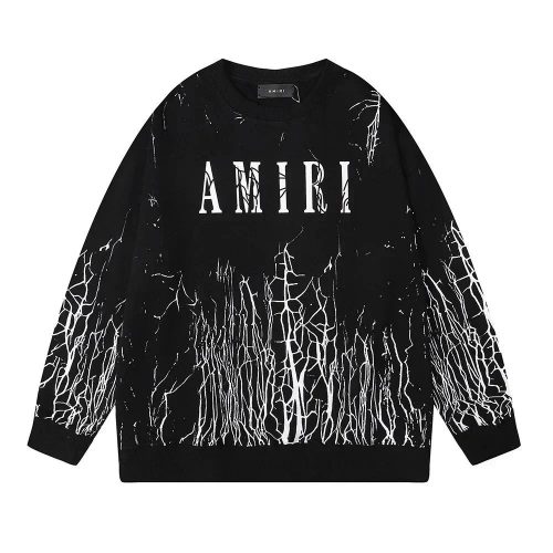 Amiri Lightning Print Graphic Sweatshirt Black