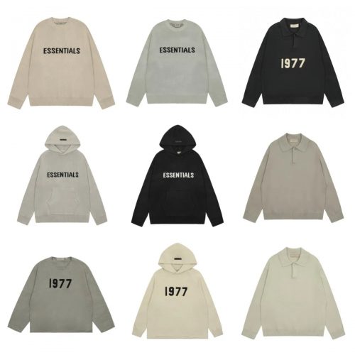 Fear of God Essentials Essentials Knit Collection Oversized Sweater and Hoodie Multicolor
