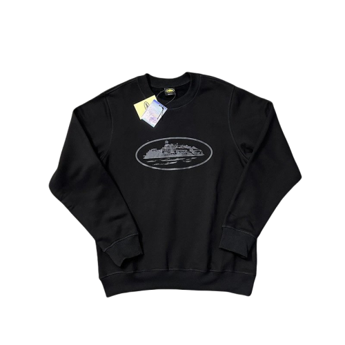 Corteiz Alcatraz Crewneck Casual Sweatshirt Black