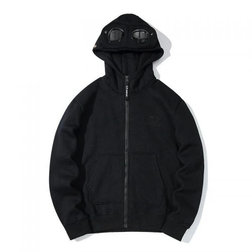 C.P. Company Goggle Zip-Up Hoodie Black