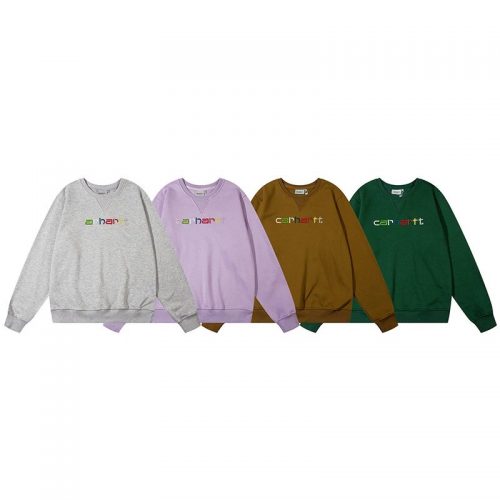Carhartt Script Embroidery Cotton Crewneck Sweatshirt Multicolor