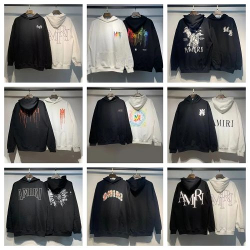 Amiri Graphic Print Streetwear Hoodie Multicolor