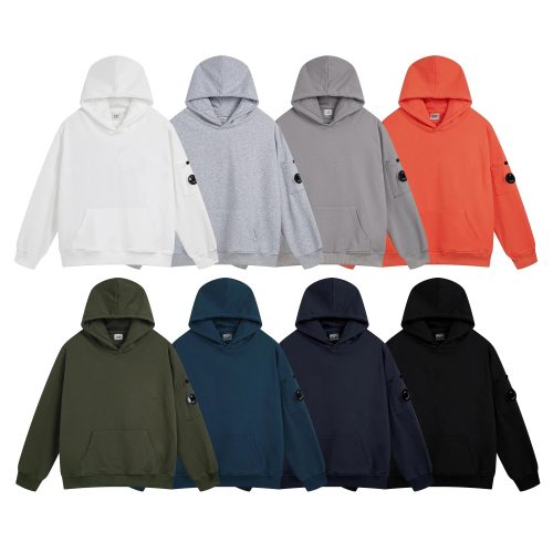 C.P. Company CP Lens Sleeve Cotton Hoodie Multicolor