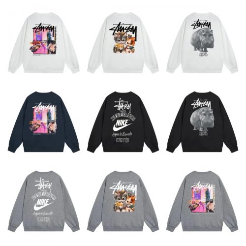 Stussy Graphic Print Oversized Sweatshirt Multicolor