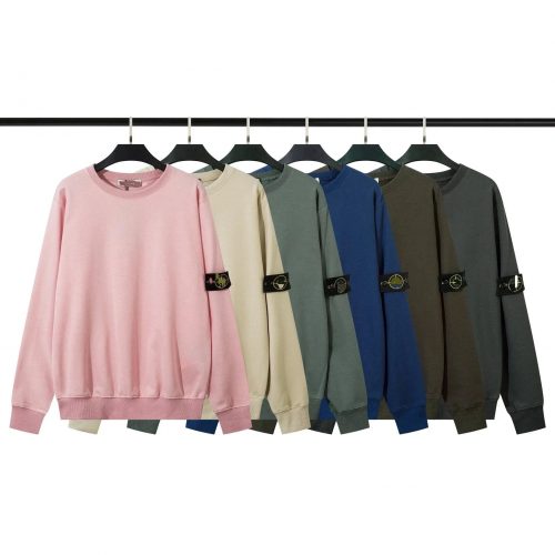 Stone Island Crewneck Sweatshirt Cotton Pullover Multicolor