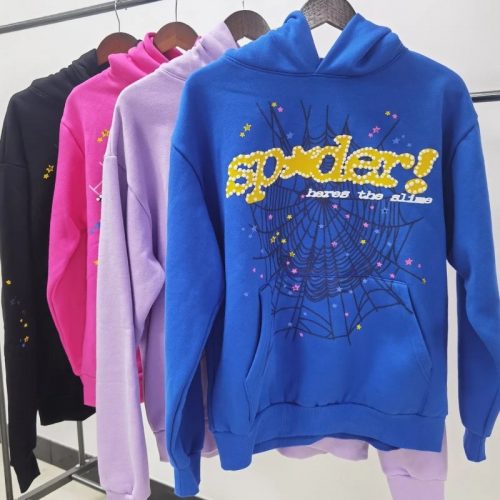 Sp5der Sp5der Web Graphic Streetwear Hoodie Multicolor