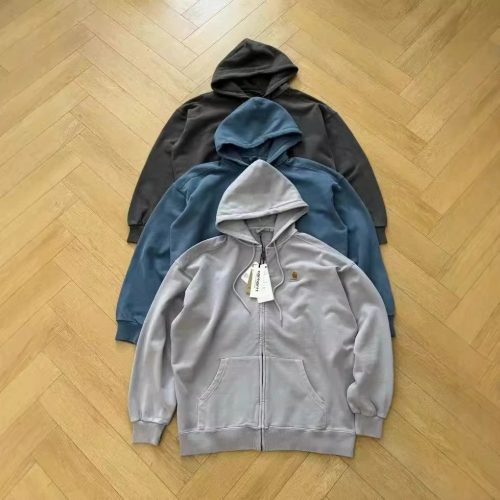 Carhartt Hooded Sweatshirt Casual Zip-Up Hoodie Multicolor